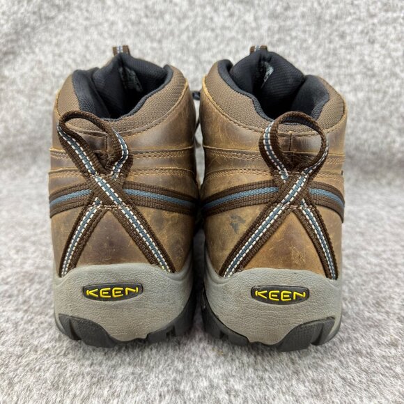 ✅ Men’s 12 Keen Targhee Brown Leather Hiking Boots Waterproof Keen-dry Cap-Toe - Picture 8 of 11